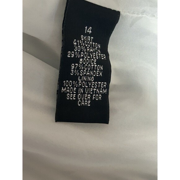 ALYX Nautical Navy Striped Dress with Ruffled Collar Size 14 Coastal Vacation - Picture 8 of 9